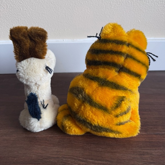 Vintage 1981 Garfield & Odie Plush Toys Set Retro Cartoon Collectibles - Picture 3 of 6